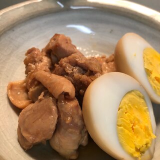 鶏肉とゆで卵の甘辛煮